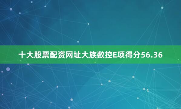 十大股票配资网址大族数控E项得分56.36